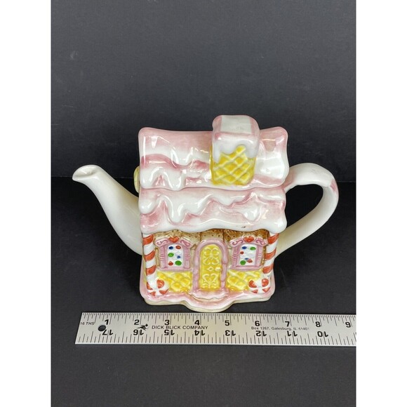 Vintage Matt Hromalik Gingerbread Christmas Teapot Hand Painted Otagiri Japan - Picture 14 of 14